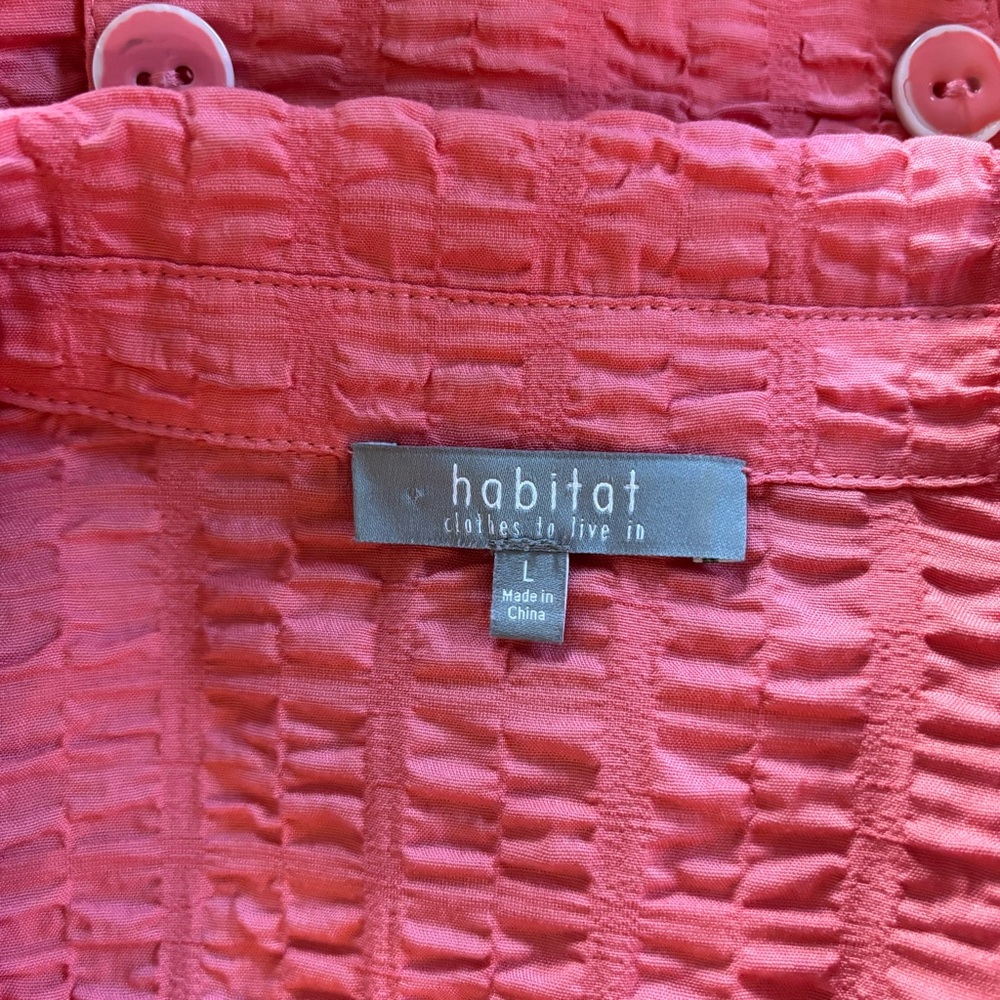 Habitat Pleat Pocket Pucker Shirt Melon - Picture 7 of 7